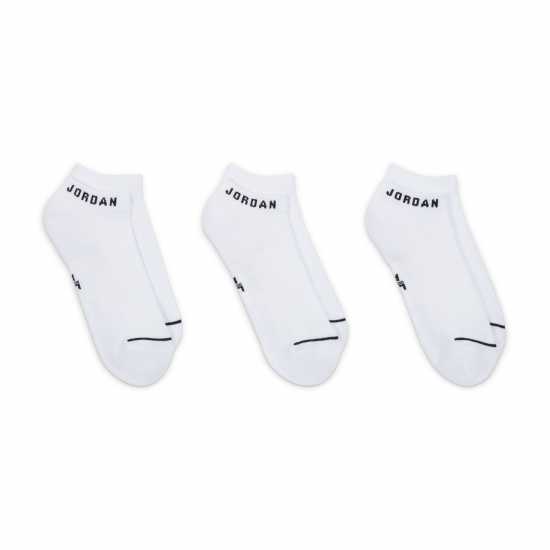 Nike Everyday No-Show Socks (3 Pairs) White/Black Мъжки чорапи