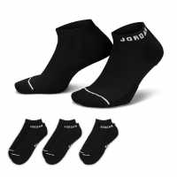 Nike Everyday No-Show Socks (3 Pairs) Black/White Мъжки чорапи