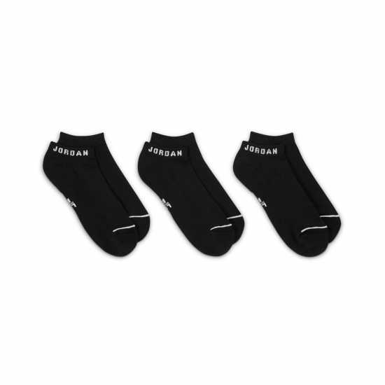 Nike Everyday No-Show Socks (3 Pairs) Black/White Мъжки чорапи