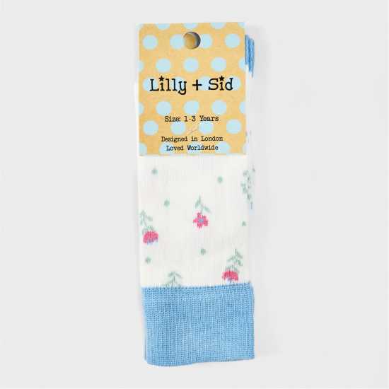 Детски чорапи Lilly And Sid Floral Kn H Sck In99 Lilly And Sid Floral Kn H Sck In99 Детски чорапи