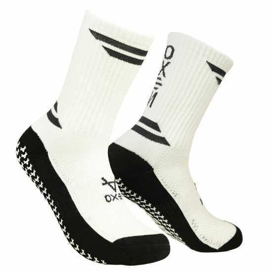 Oxen Grip Rugby Socks White/Black 