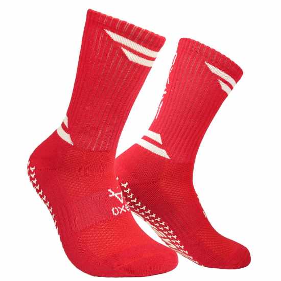 Oxen Grip Rugby Socks Red/White 