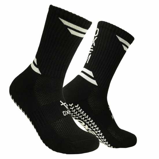 Oxen Kids' Grip Rugby Socks Black/White 