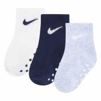 Nike Core Swoosh Gripper Trainer Socks Cobalt Bliss 