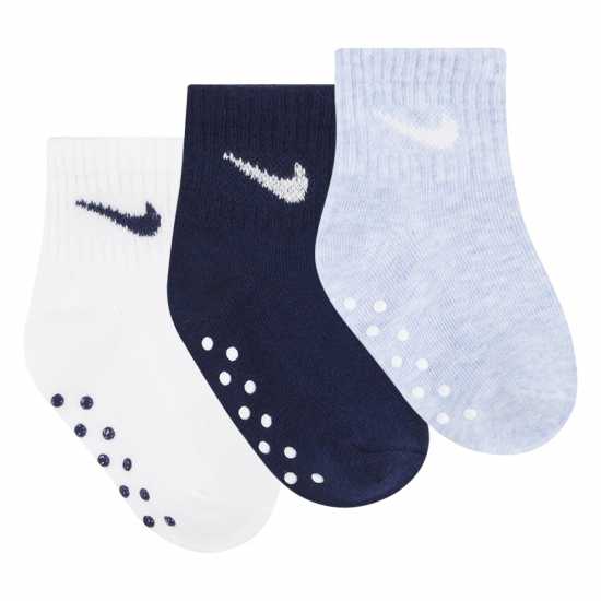 Nike Core Swoosh Gripper Trainer Socks Cobalt Bliss 