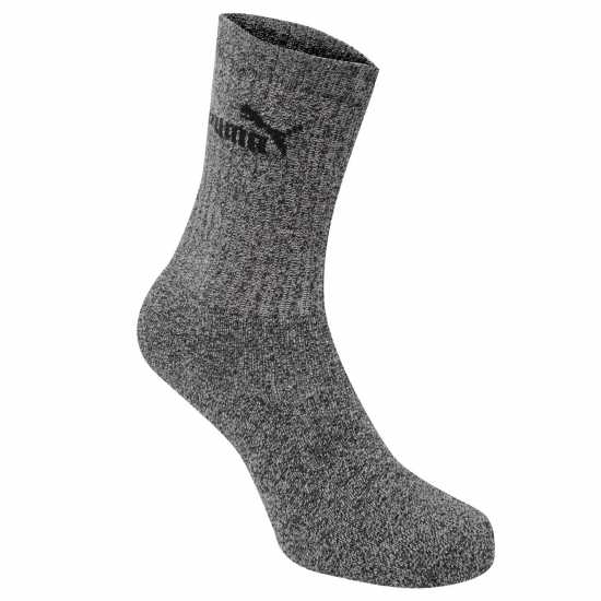 Puma Мъжки Чорапи 3 Pack Crew Socks Mens Anthracite/Grey Мъжки чорапи