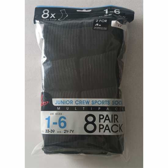 Детски чорапи Loyalti 8 Pack Logo Crew Socks Juniors Loyalti 8 Pack Logo Crew Socks Juniors Детски чорапи