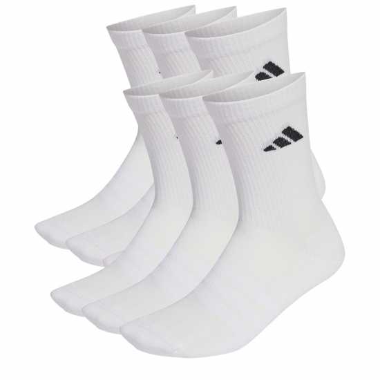 Adidas Cushioned Sportswear Crew Socks 6-Pack Juniors Бяло/Черно Детски чорапи