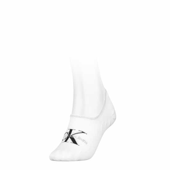 Calvin Klein Women's Liner Invisible Socks Бяло Calvin Klein Women's Liner Invisible Socks Бяло