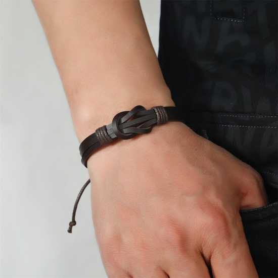 Leather Retro Knot Bracelet 6484-Np-Mrtknotb  Бижутерия