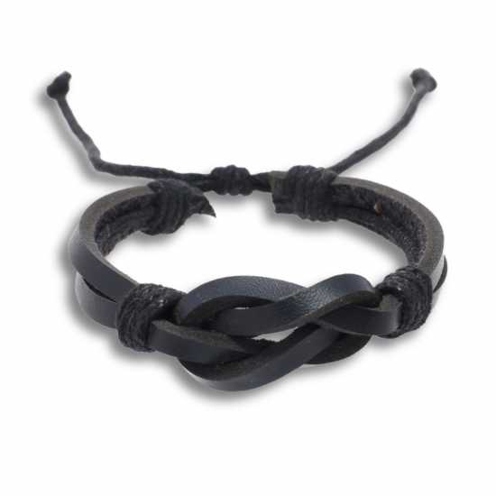 Leather Retro Knot Bracelet 6484-Np-Mrtknotb  - Бижутерия