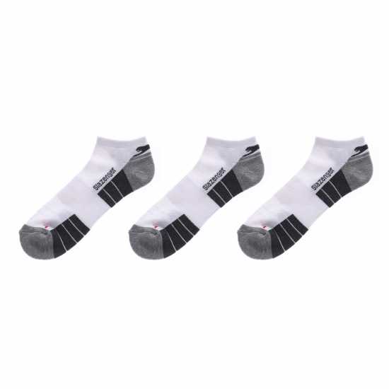 Slazenger 3 Чифта Спортни Чорапи 3 Pack Trainer Socks Mens Бяло 