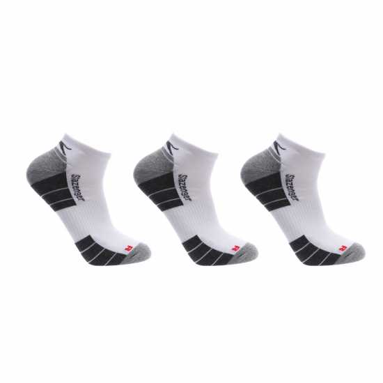 Slazenger 3 Чифта Спортни Чорапи 3 Pack Trainer Socks Mens Бяло 
