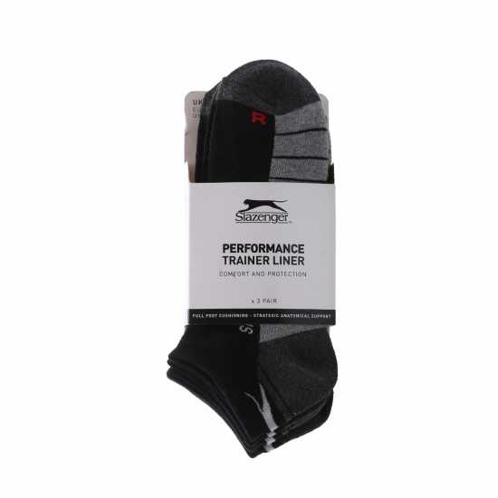 Slazenger 3 Чифта Спортни Чорапи 3 Pack Trainer Socks Mens Черно Slazenger 3 Чифта Спортни Чорапи 3 Pack Trainer Socks Mens Черно