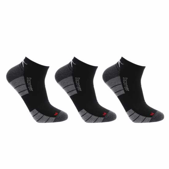 Slazenger 3 Чифта Спортни Чорапи 3 Pack Trainer Socks Mens Черно Slazenger 3 Чифта Спортни Чорапи 3 Pack Trainer Socks Mens Черно