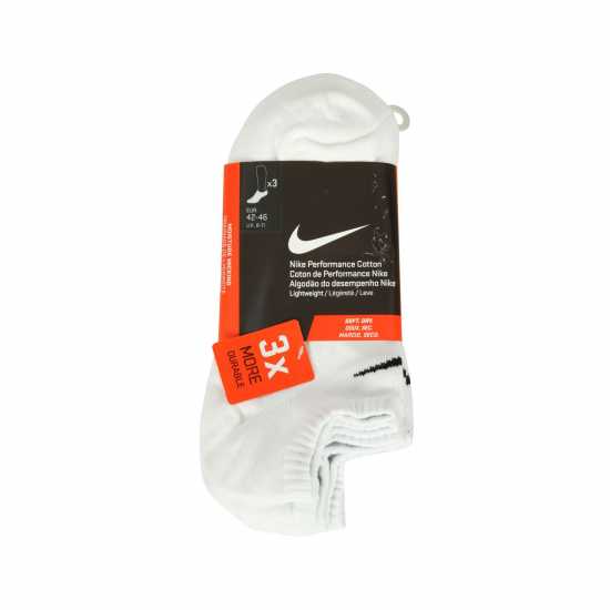 Nike 3 Pack No Show Socks Mens White Мъжки чорапи