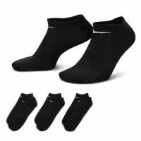 Nike 3 Pack No Show Socks Mens Черно Атлетика