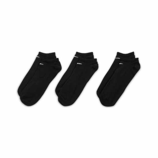 Nike 3 Pack No Show Socks Mens Черно Атлетика