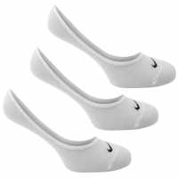 Nike 3 Pack Invisible Socks Ladies White Дамски чорапи