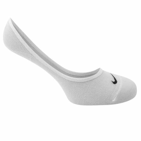 Nike 3 Pack Invisible Socks Ladies White Дамски чорапи