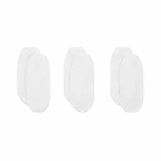 Nike 3 Pack Invisible Socks Ladies Бяло Дамски чорапи