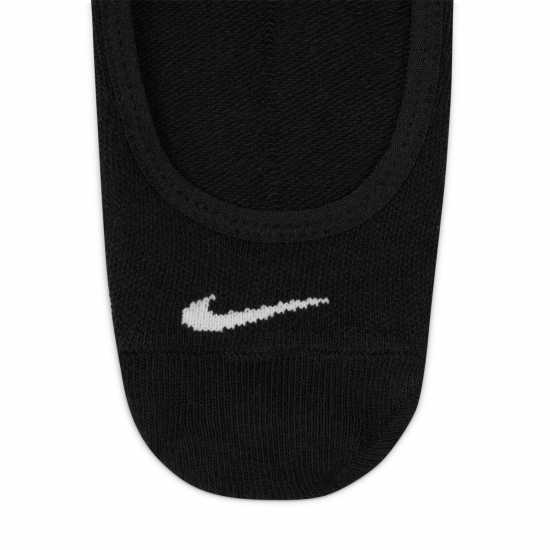 Nike 3 Pack Invisible Socks Ladies Black/White Nike 3 Pack Invisible Socks Ladies Black/White