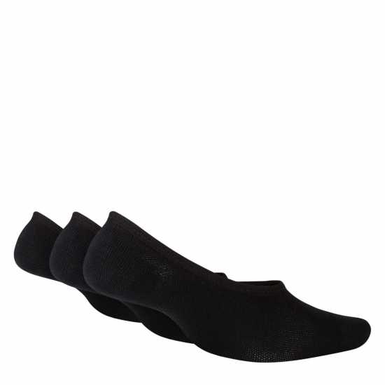 Nike 3 Pack Invisible Socks Ladies Black/White Nike 3 Pack Invisible Socks Ladies Black/White