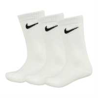 Nike Everyday 3 Pack Cotton Cushioned Crew Socks Unisex White/Black Мъжки чорапи