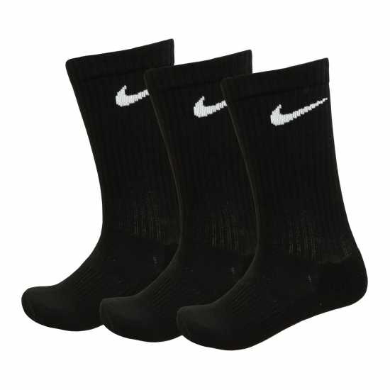 Nike Мъжки Чорапи Everyday 3 Pack Cotton Cushioned Crew Socks Mens Black/White Мъжки чорапи