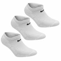 Nike 3 Pack No Show Socks Junior White Детски чорапи