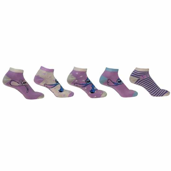 Character Womens 5 Pack Stitch Trainer Socks Multi 