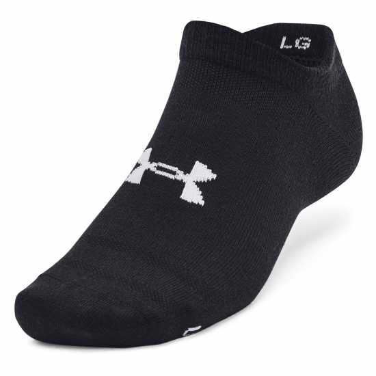 Under Armour Essential 6-Pack No-Show Socks Unisex Black/Wht/Gry 