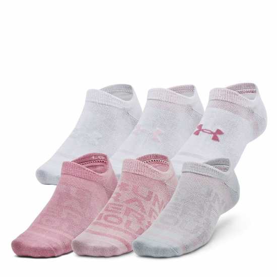 Under Armour Armour Essential 6-Pack No-Show Socks Unisex Розово Еликсир Under Armour Armour Essential 6-Pack No-Show Socks Unisex Розово Еликсир