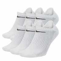 Nike 6Pk No Show Sox Sn00 White/Black 