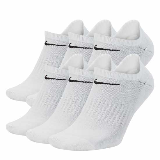 Nike 6Pk No Show Sox Sn00 White/Black Nike 6Pk No Show Sox Sn00 White/Black