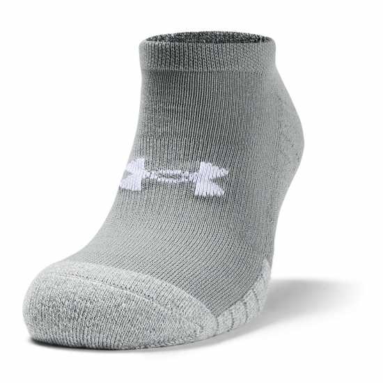 Under Armour 3 Чифта Чорапи Heatgear No Show 3 Pack Socks Steel/White Мъжки чорапи