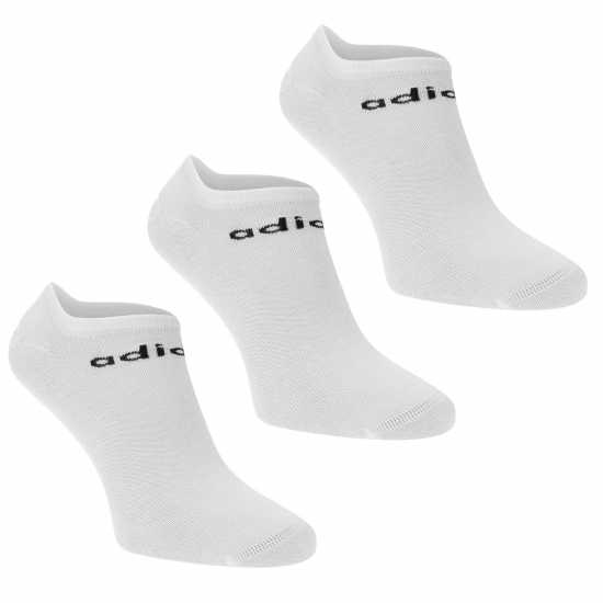 Adidas Low Cut 3 Pack No Show Socks White/Black Детски чорапи