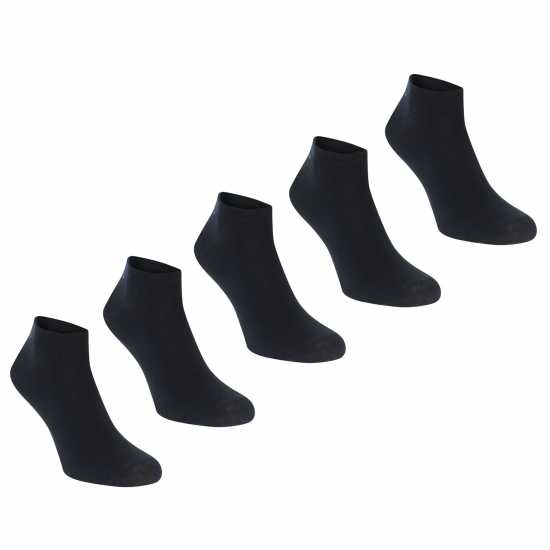 Slazenger 5Бр. Мъжки Чорапи За Маратонки 5 Pack Trainer Socks Junior Dark Asst Детски чорапи