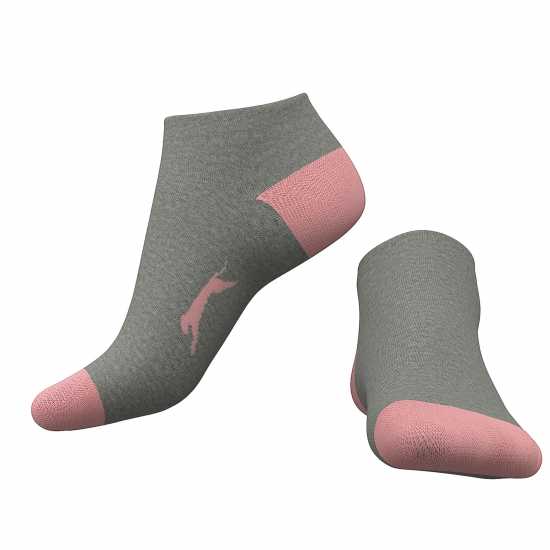 Slazenger Trainer Socks 5 Pack Ladies Colours Дамски чорапи
