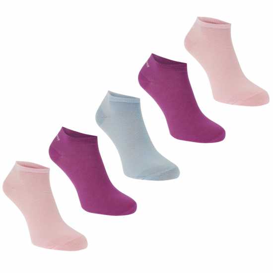 Дамски чорапи Slazenger Trainer Socks 5 Pack Ladies Ярки асортимент Slazenger Trainer Socks 5 Pack Ladies Ярки асортимент Дамски чорапи