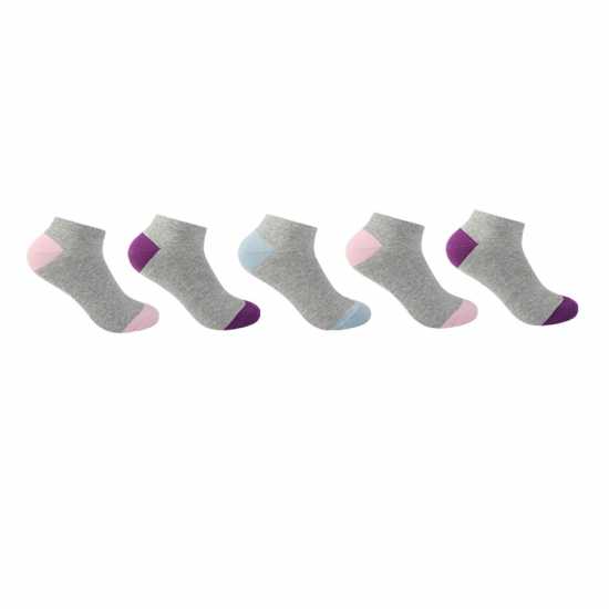 Дамски чорапи Slazenger Trainer Socks 5 Pack Ladies Ярки асортимент Slazenger Trainer Socks 5 Pack Ladies Ярки асортимент Дамски чорапи