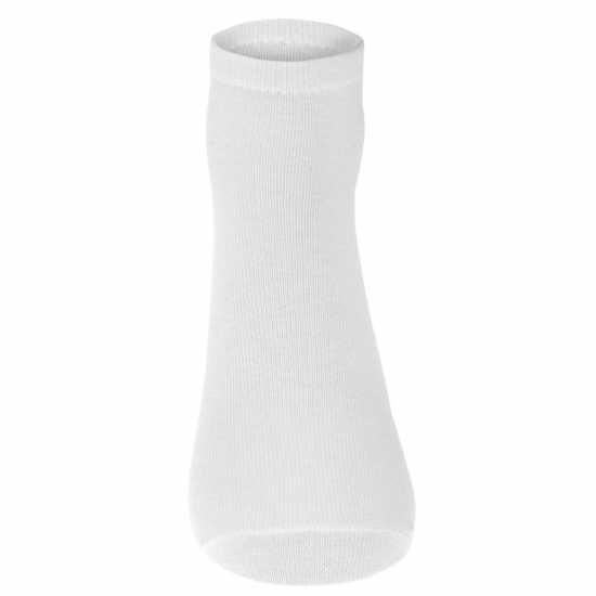 Slazenger 5Бр. Мъжки Чорапи За Маратонки 5 Pack Trainer Socks Mens Бяло Мъжки чорапи