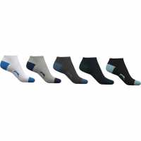 Slazenger 5Бр. Мъжки Чорапи За Маратонки 5 Pack Trainer Socks Mens Colours Мъжки чорапи