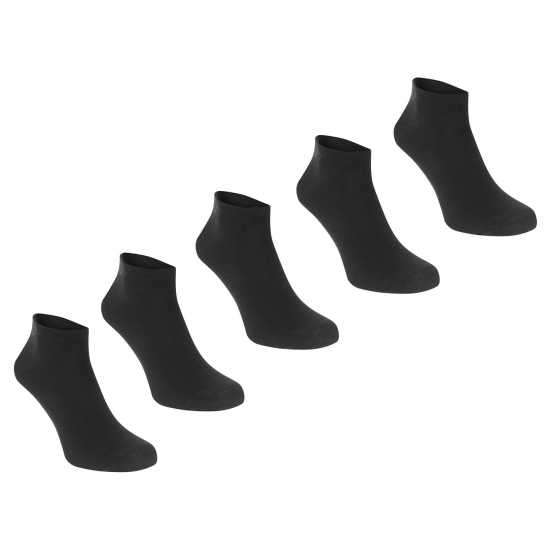 Slazenger 5Бр. Мъжки Чорапи За Маратонки 5 Pack Trainer Socks Mens Тъмно асорти Мъжки чорапи