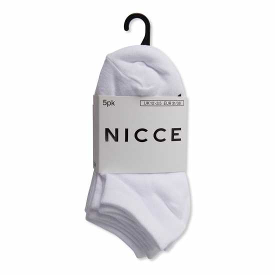 5Бр. Мъжки Чорапи За Маратонки Nicce 5 Pack Trainer Socks Juniors  Детски чорапи
