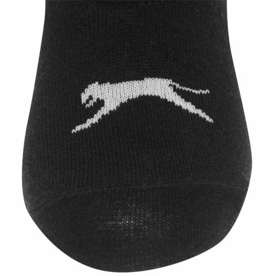 Slazenger 5 Pack Invisible Socks Mens Black Мъжки чорапи