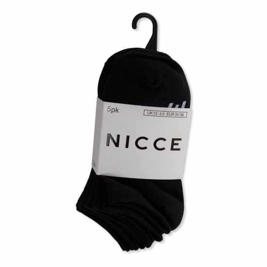 5Бр. Мъжки Чорапи За Маратонки Nicce 5 Pack Trainer Socks Juniors  Детски чорапи