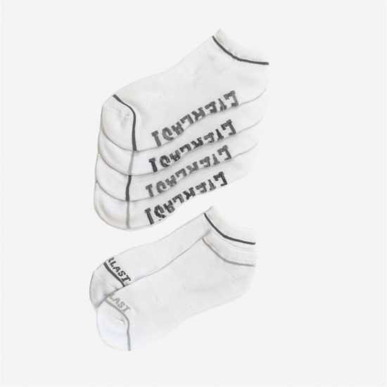 Everlast 6 Pack Trainers Socks Mens Бял Висящ Мъжки чорапи