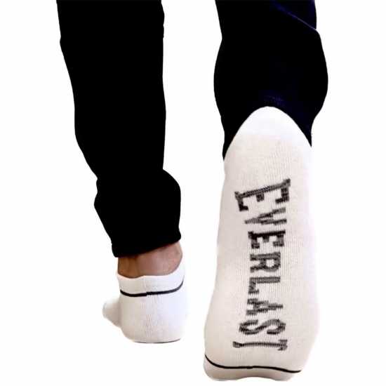Everlast 6 Pack Trainers Socks Mens Бял Висящ Мъжки чорапи