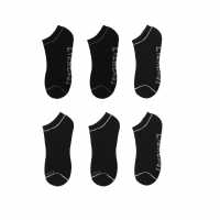 Everlast 6 Pack Trainers Socks Mens Черно Висящо Мъжки чорапи